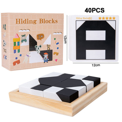 🎁Early Xmas Sales🎅Creative Black & White Block Puzzles Set for Kids